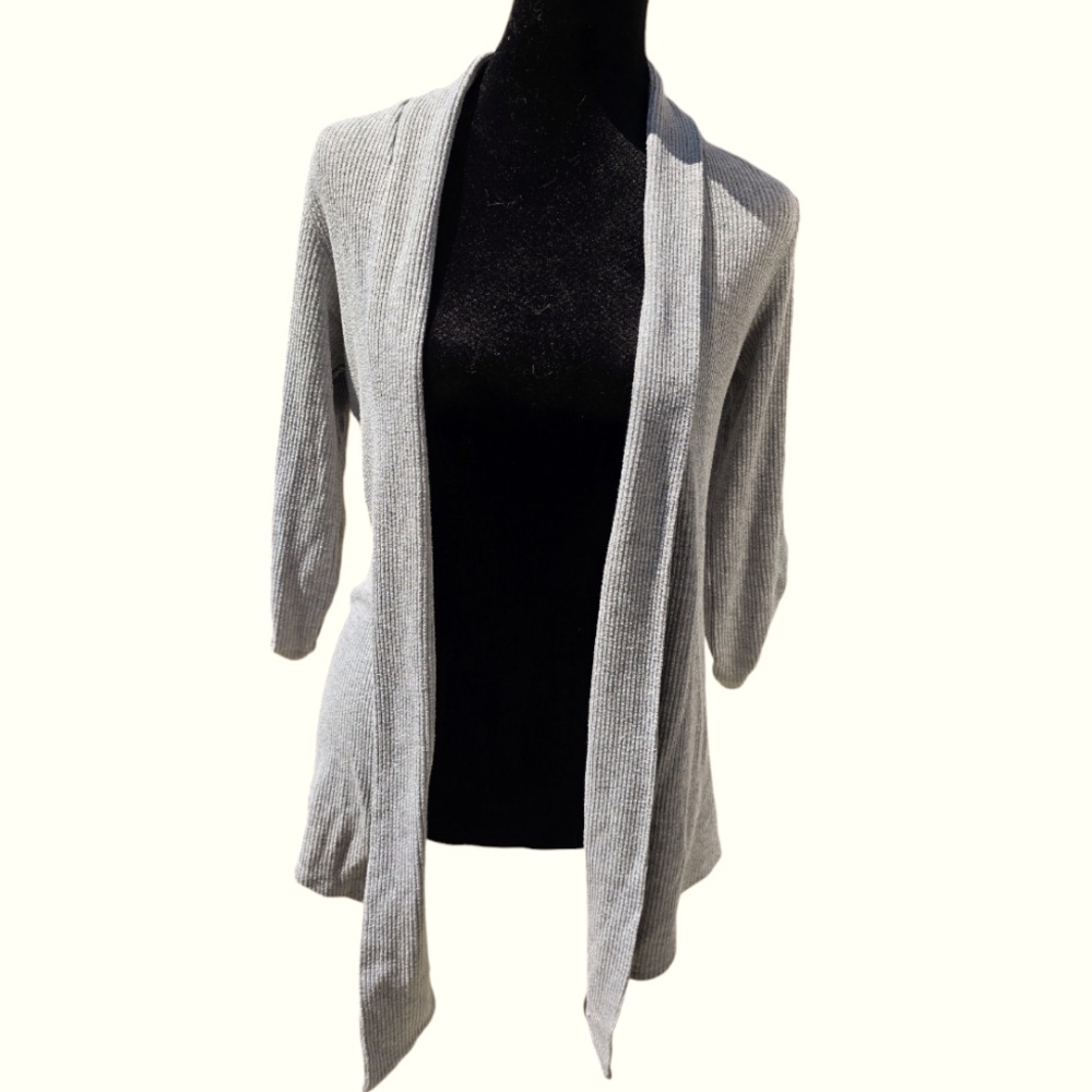 Bobeau gray cardigan medium